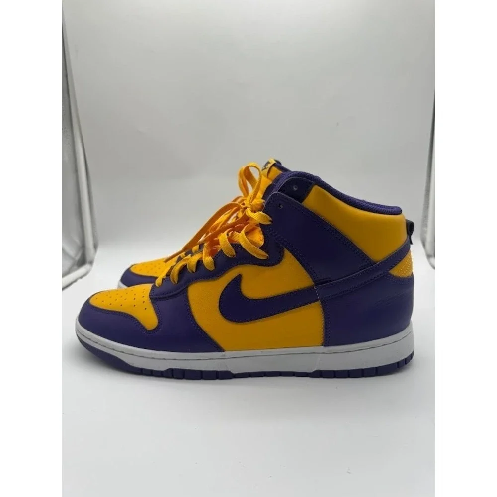 Nike Dunk High Retro Lakers Court Purple University Gold DD1399-500‎ Mens 13